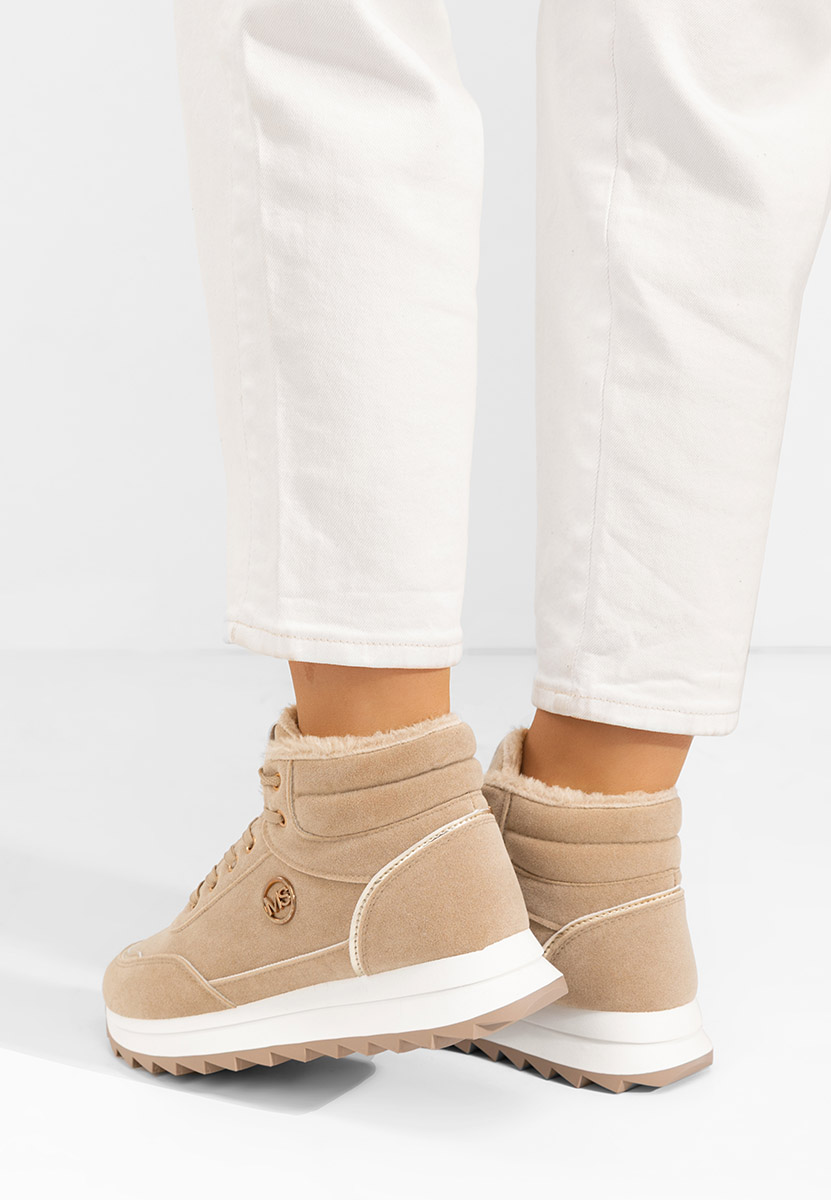 Khaki zimowe sneakersy damskie Noira Khaki zimowe sneakersy damskie Noira