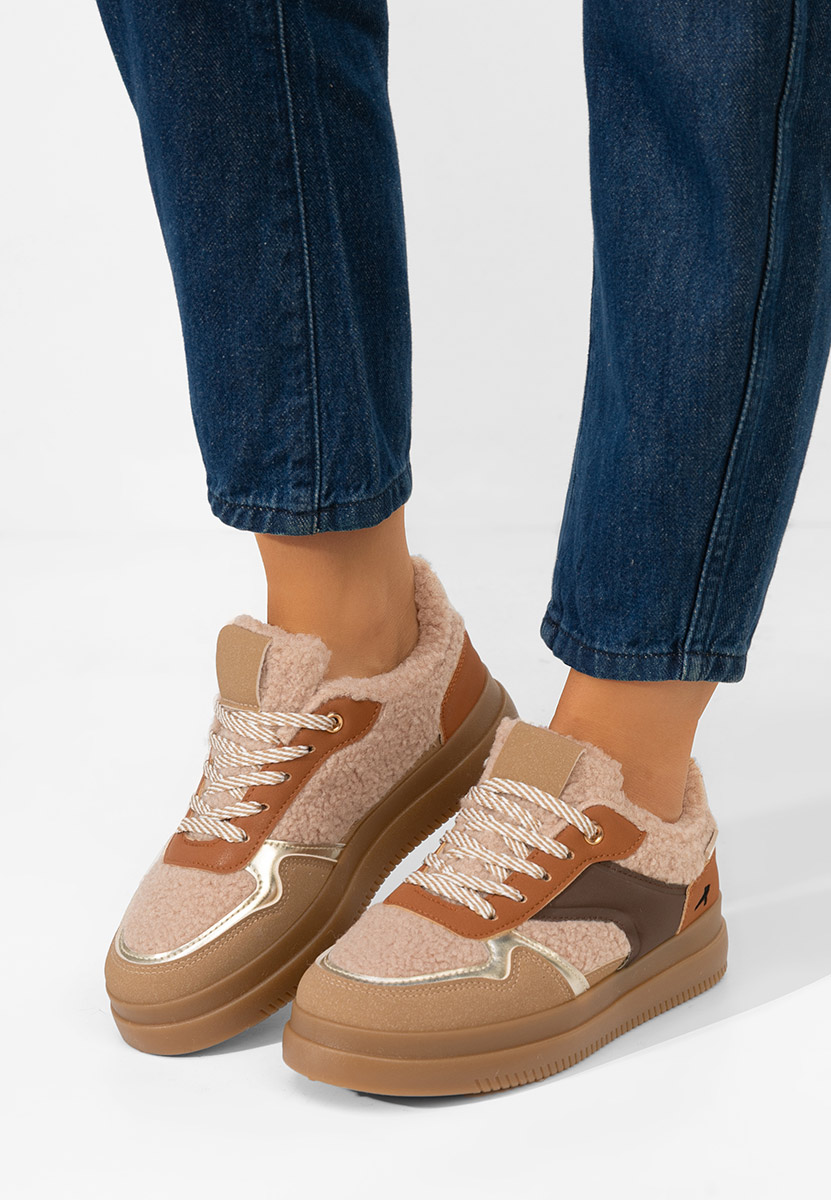 Khaki sneakersy damskie Maisie