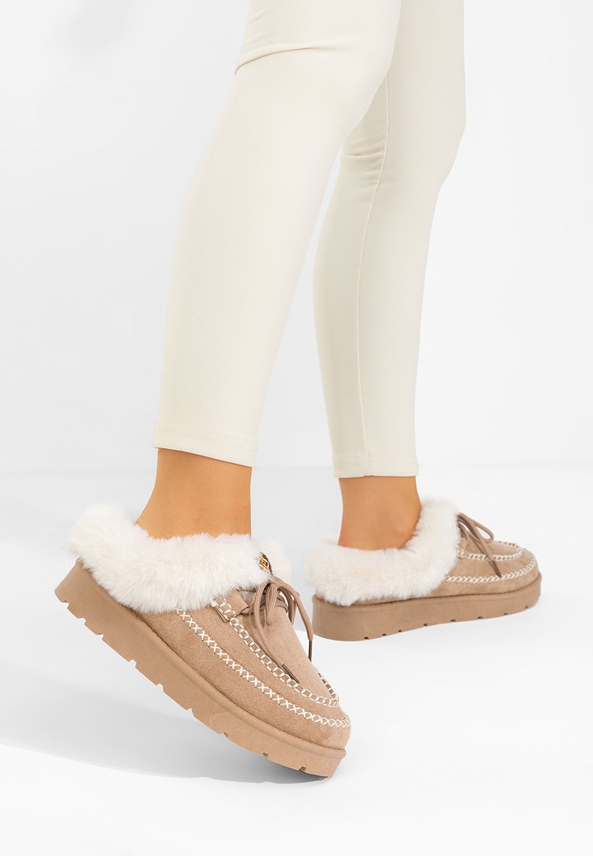 Khaki drewniaki Leainia V2