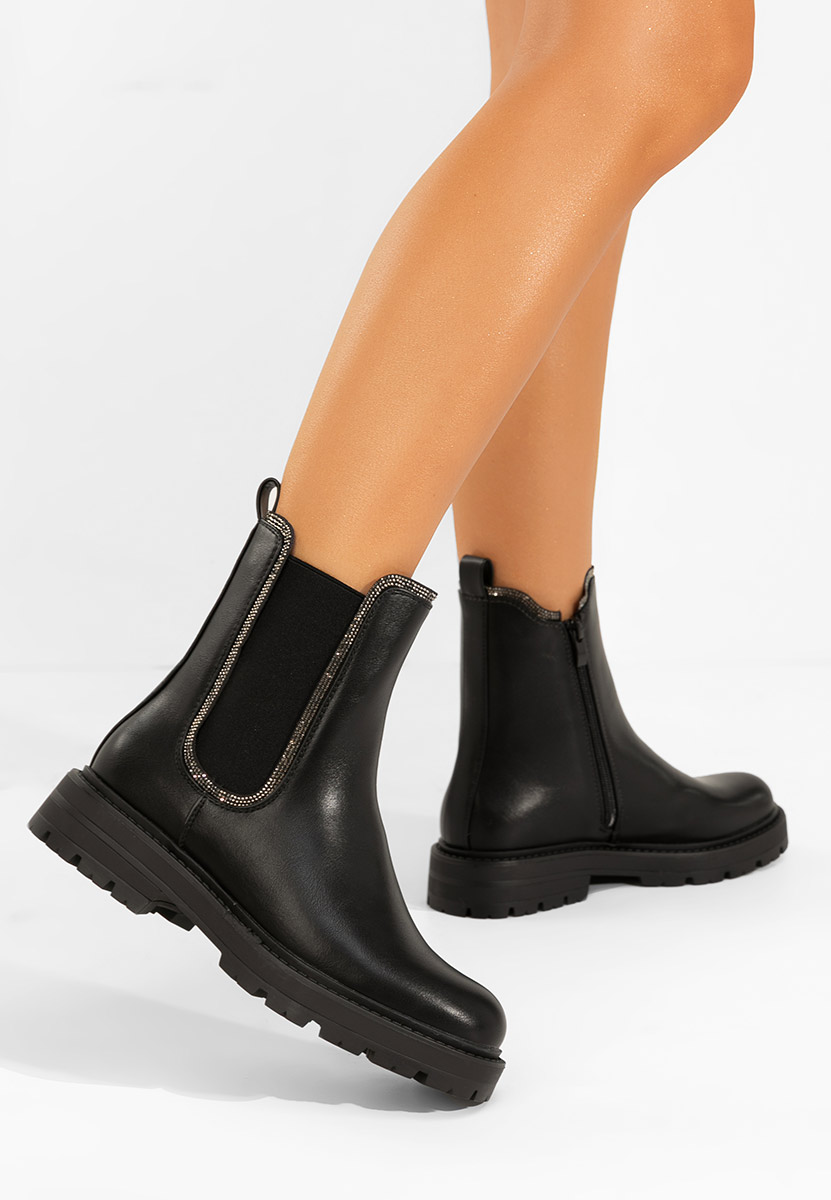 Czarne botki chelsea Brisaya