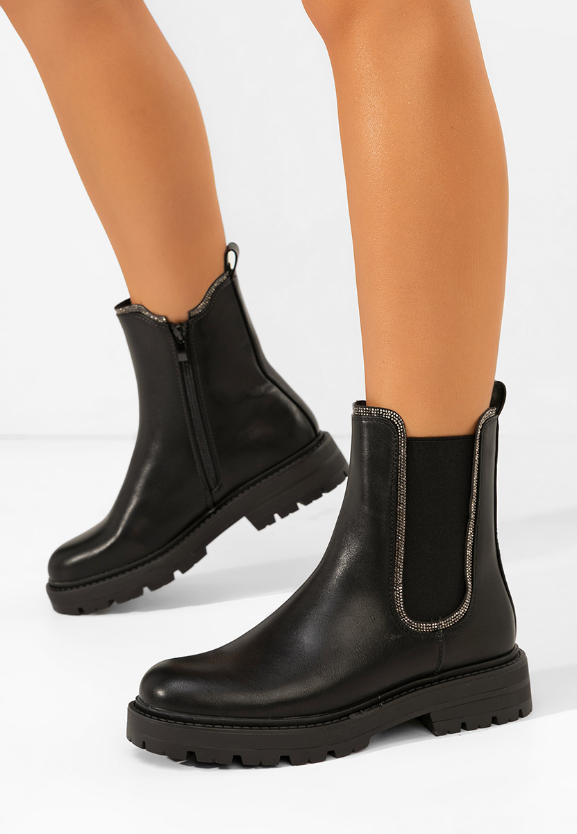 Czarne botki chelsea Brisaya
