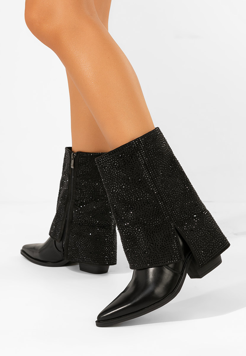 Czarne kozaki damskie Zafira