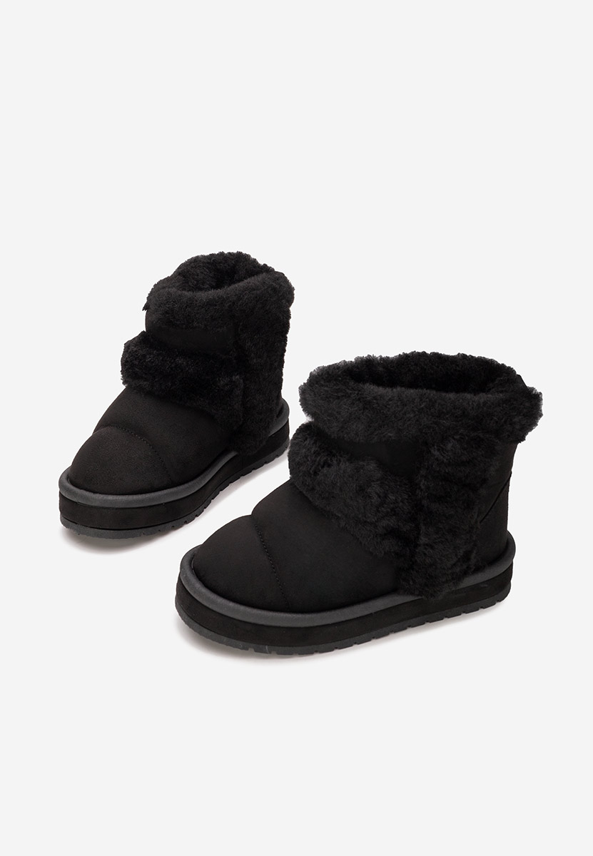 Czarne kozaki dziewczęce Zeravia V2