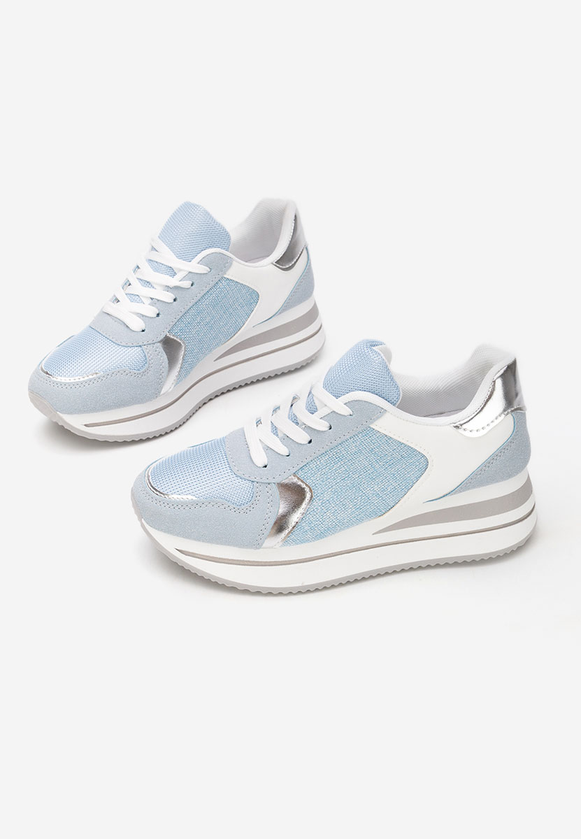 Niebieskie sneakersy na platformie Sidnei
