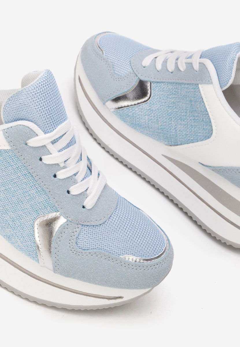 Niebieskie sneakersy na platformie Sidnei