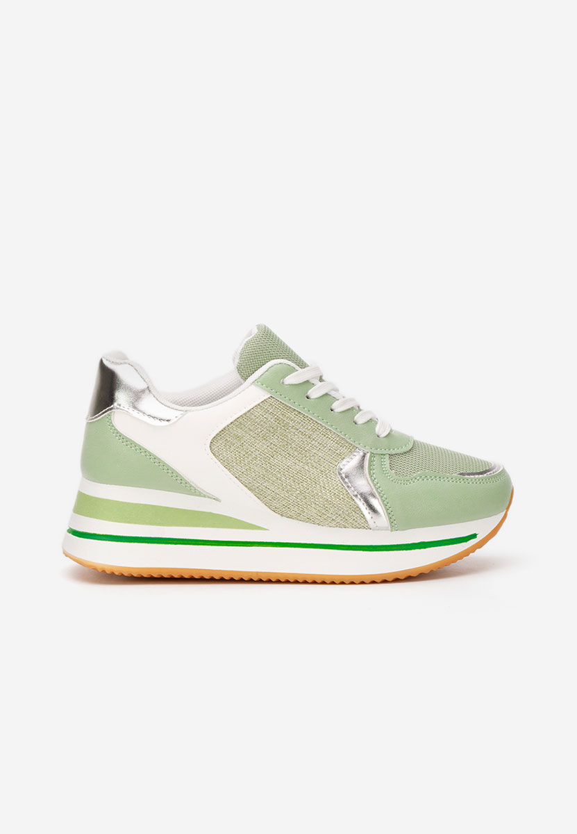 Zielone sneakersy na platformie Sidnei