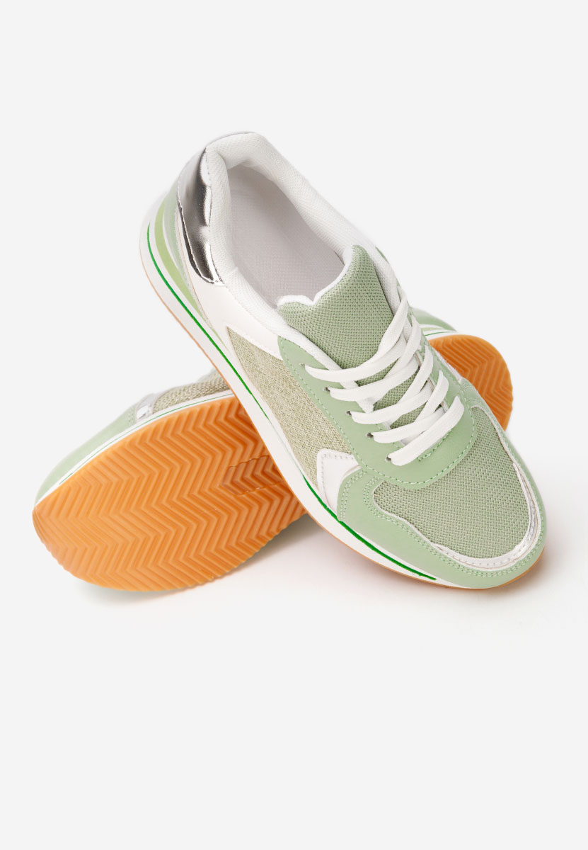 Zielone sneakersy na platformie Sidnei