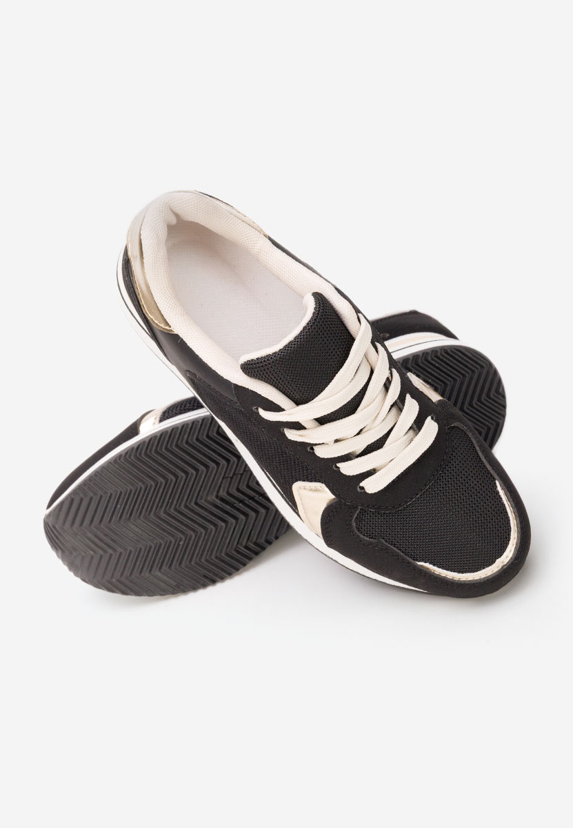 Czarne sneakersy na platformie Sidnei