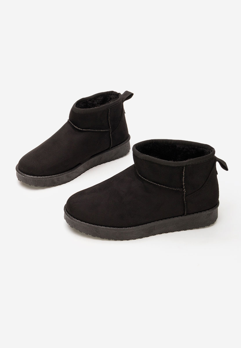 Czarne botki damskie ocieplane Andora V2