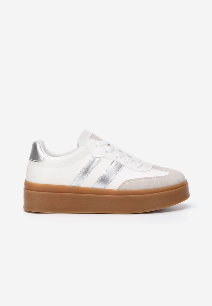 Srebrne sneakersy damskie Baryba
