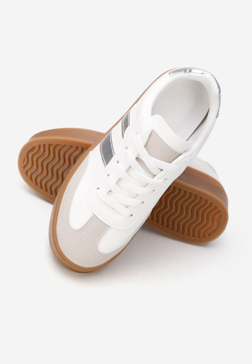 Srebrne sneakersy damskie Baryba