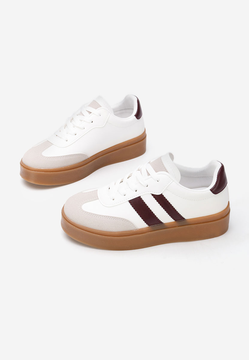 Bordowe sneakersy damskie Baryba
