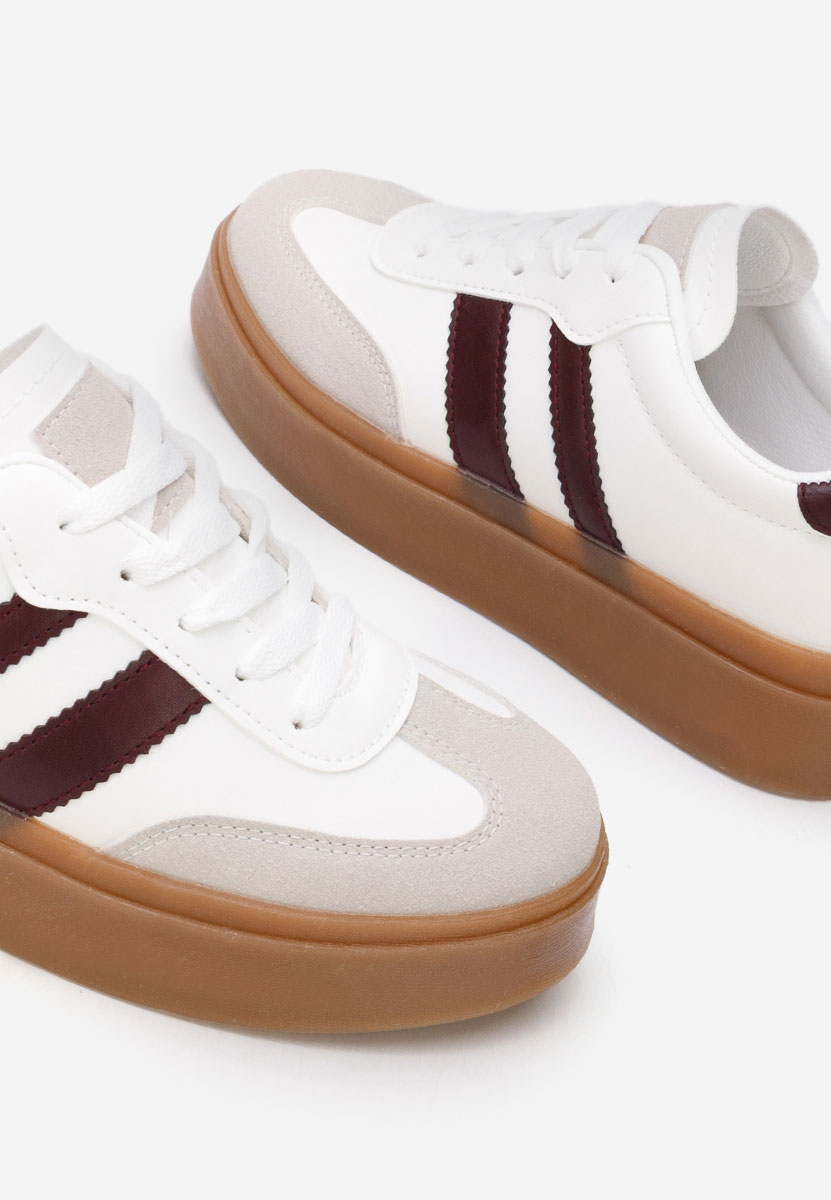 Bordowe sneakersy damskie Baryba