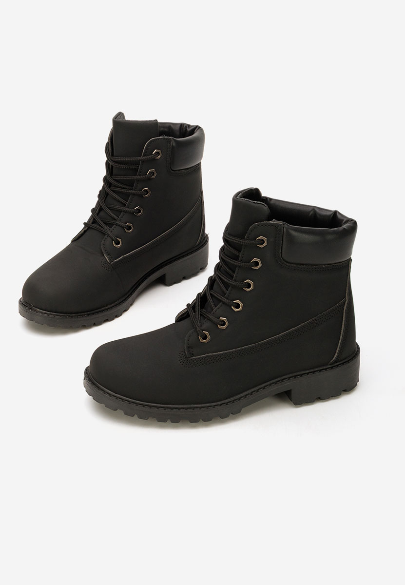 Czarne trapery damskie Fanica