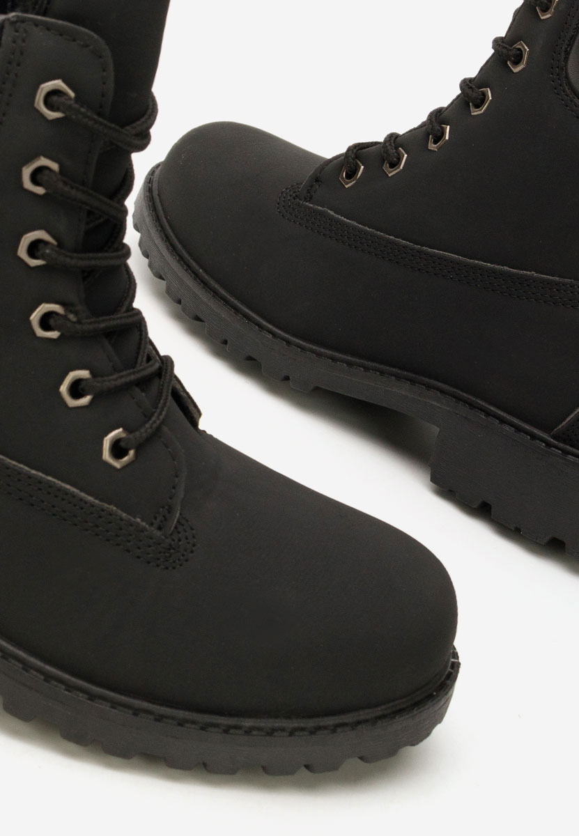 Czarne trapery damskie Fanica