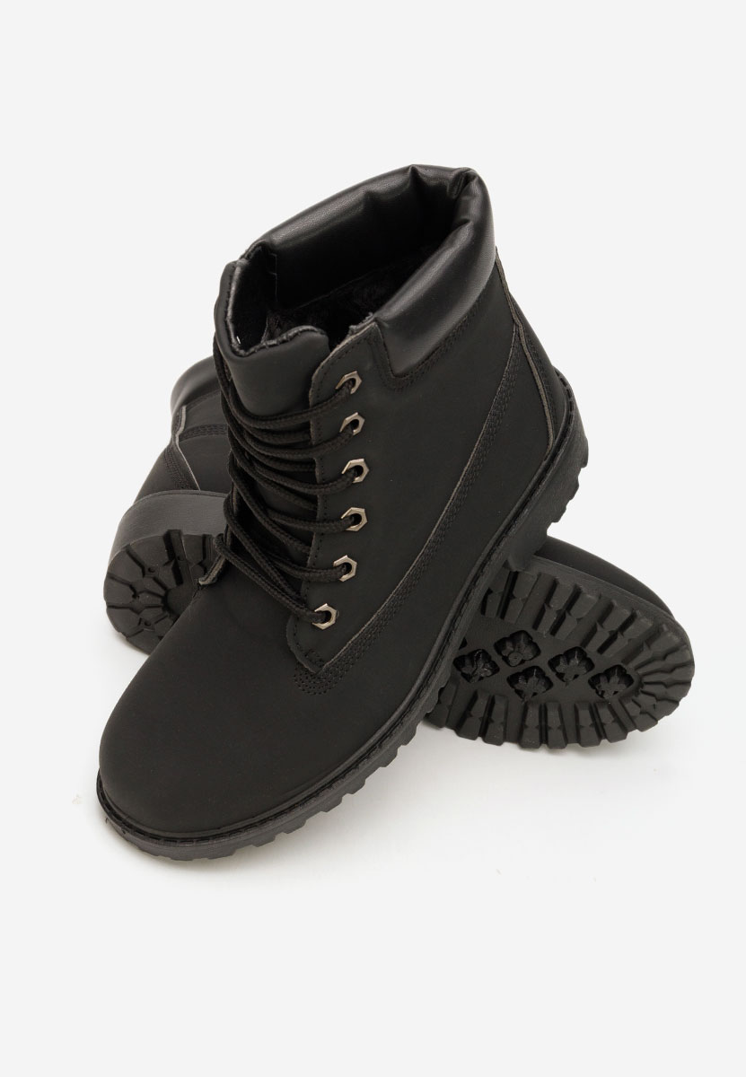 Czarne trapery damskie Fanica