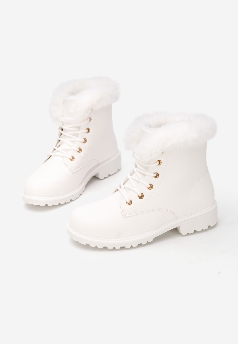 Białe trapery damskie Ruxi