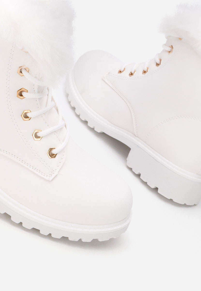 Białe trapery damskie Ruxi