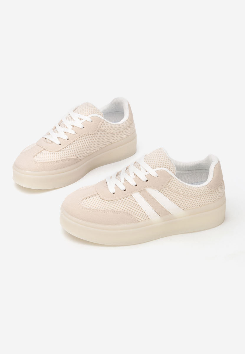 Beżowe sneakersy damskie Udinea