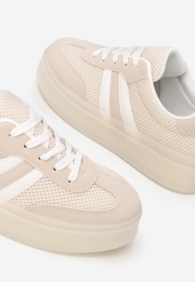 Beżowe sneakersy damskie Udinea