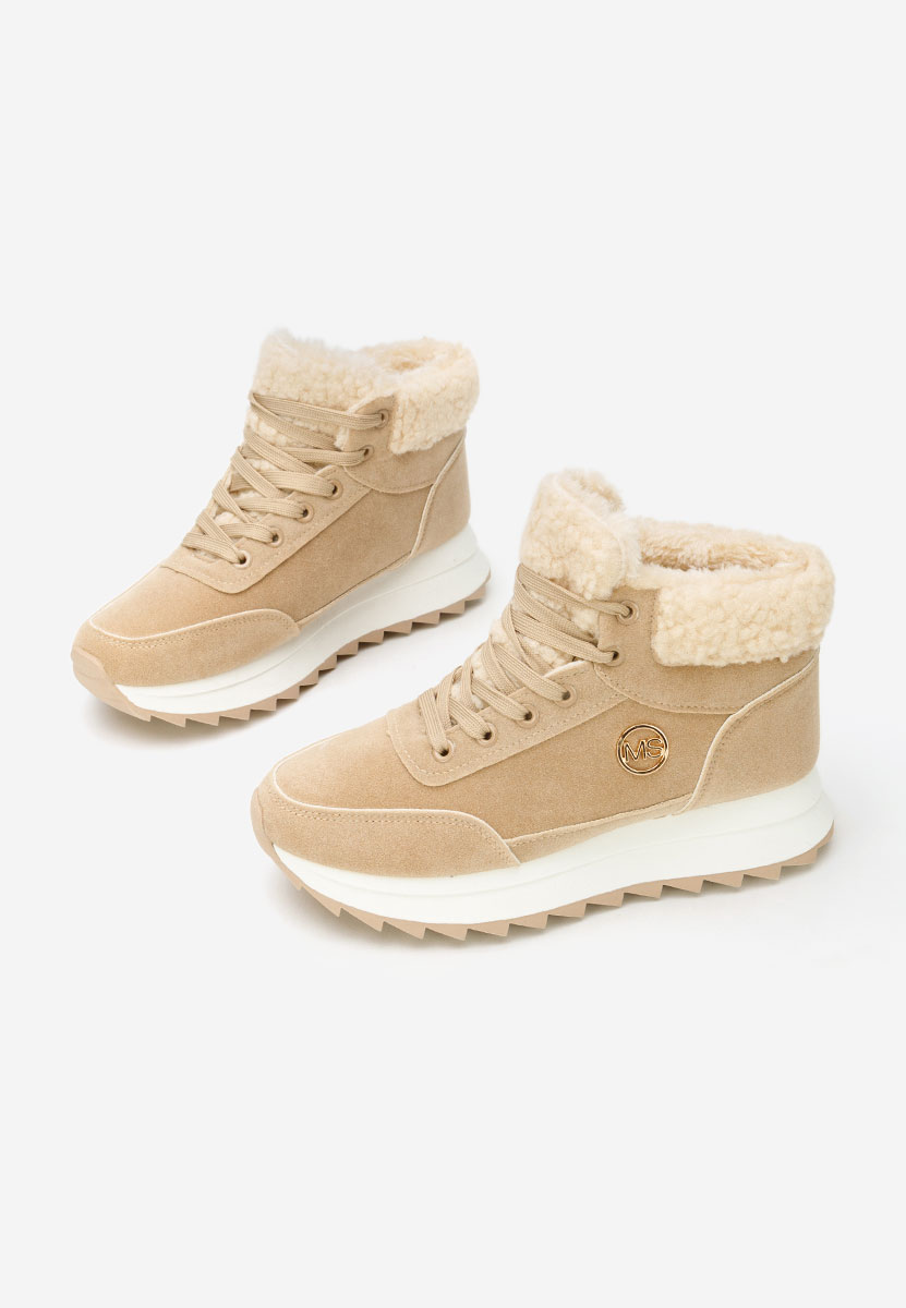 Khaki zimowe sneakersy damskie Avilma V3