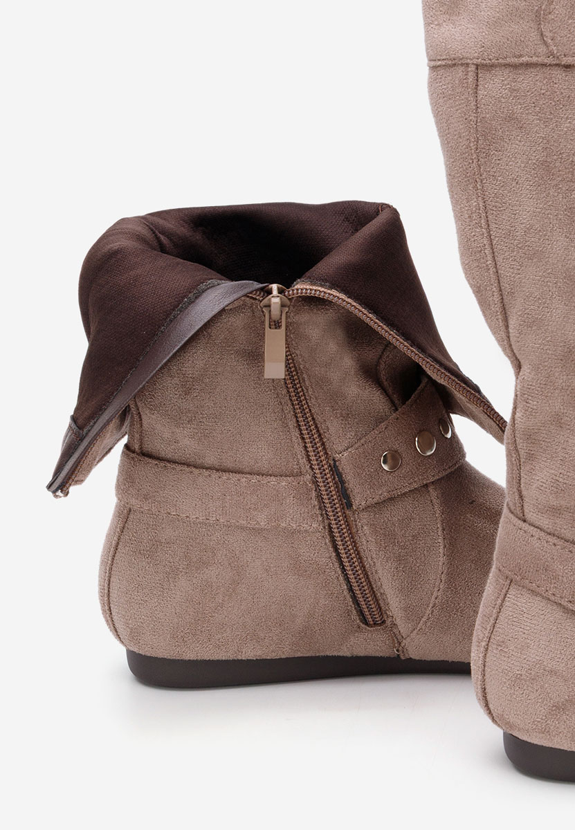 Szare kozaki damskie Dakisa