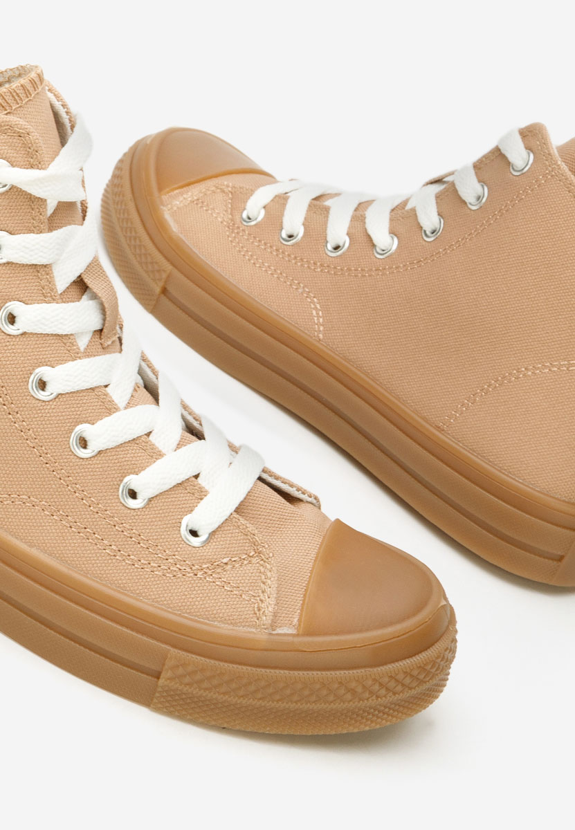 Khaki trampki wysokie damskie Thyora