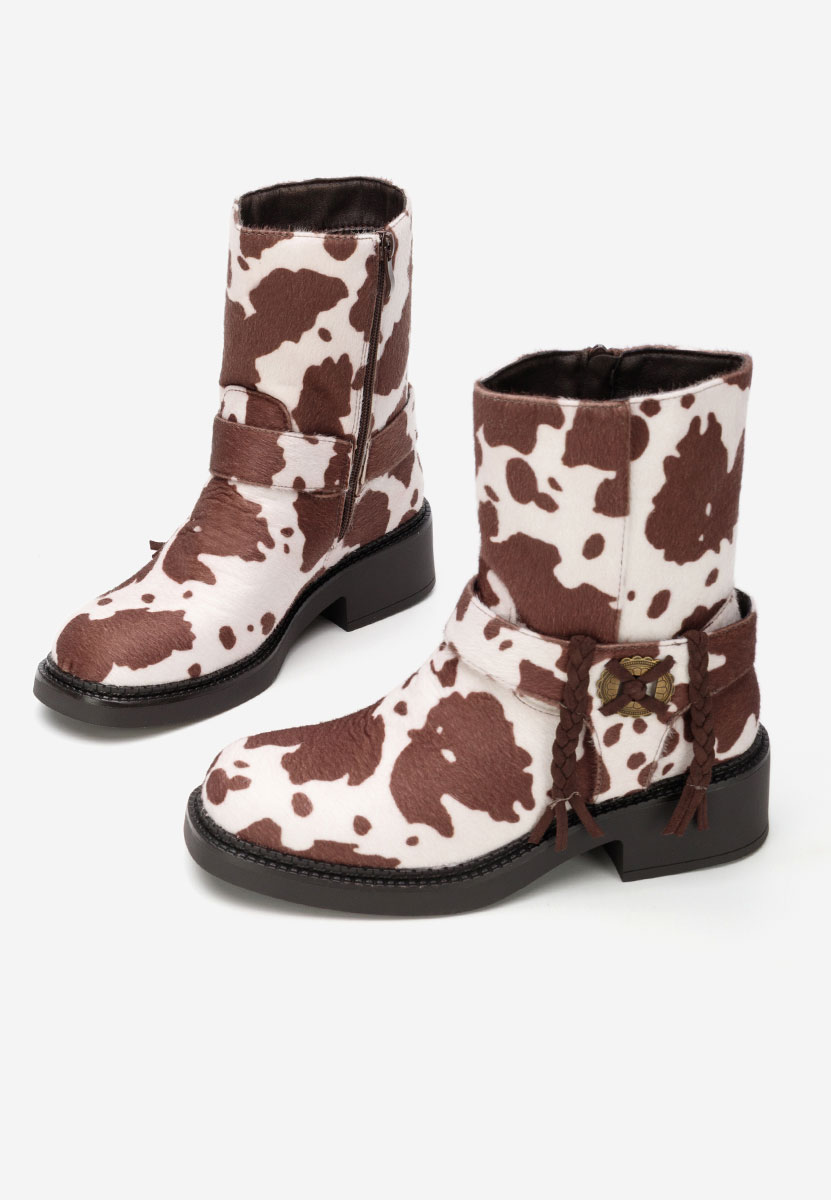 Wężowe botki płaskie Alasika