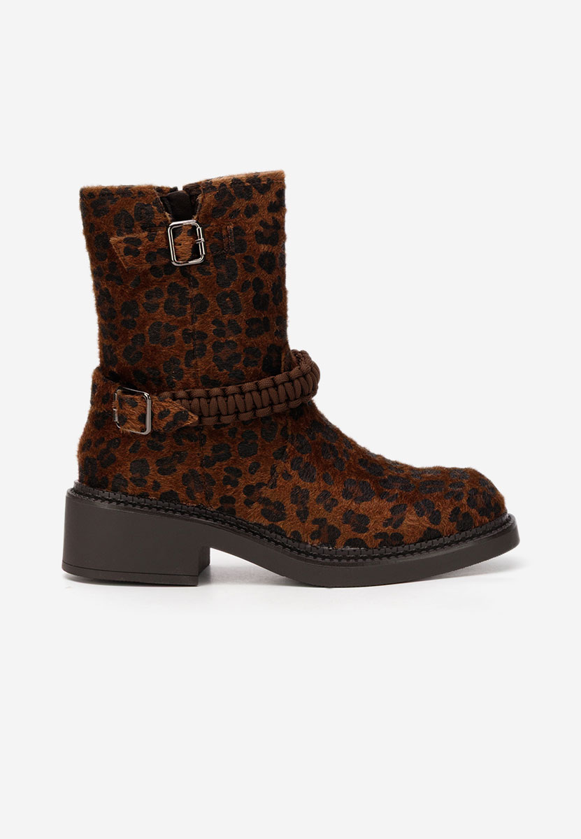 Wężowe botki płaskie Sikada