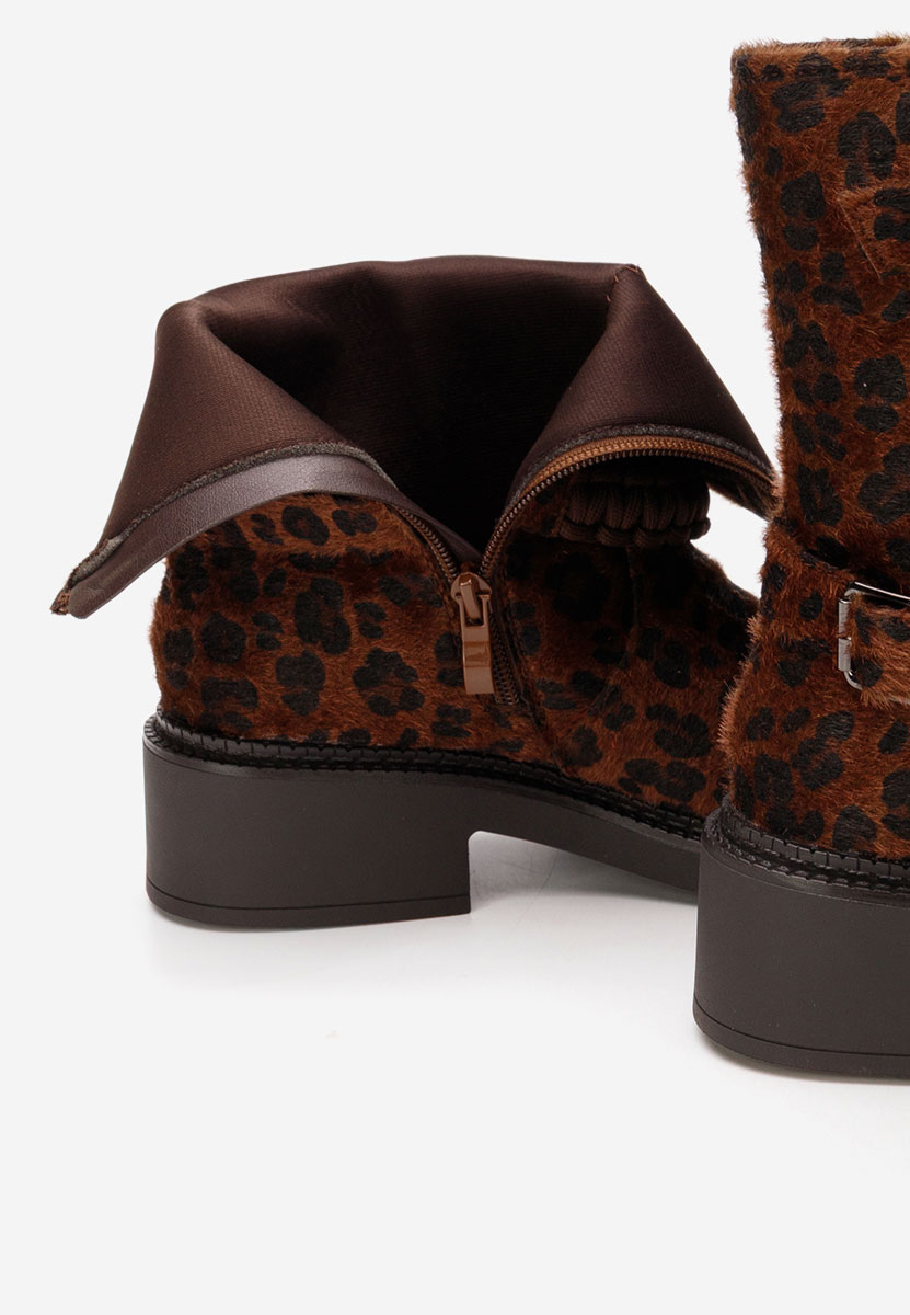 Wężowe botki płaskie Sikada