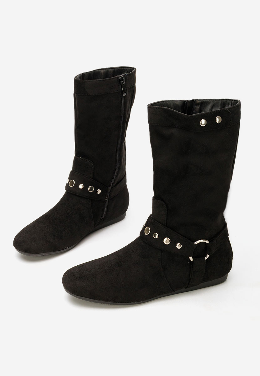 Czarne kozaki damskie Dakisa