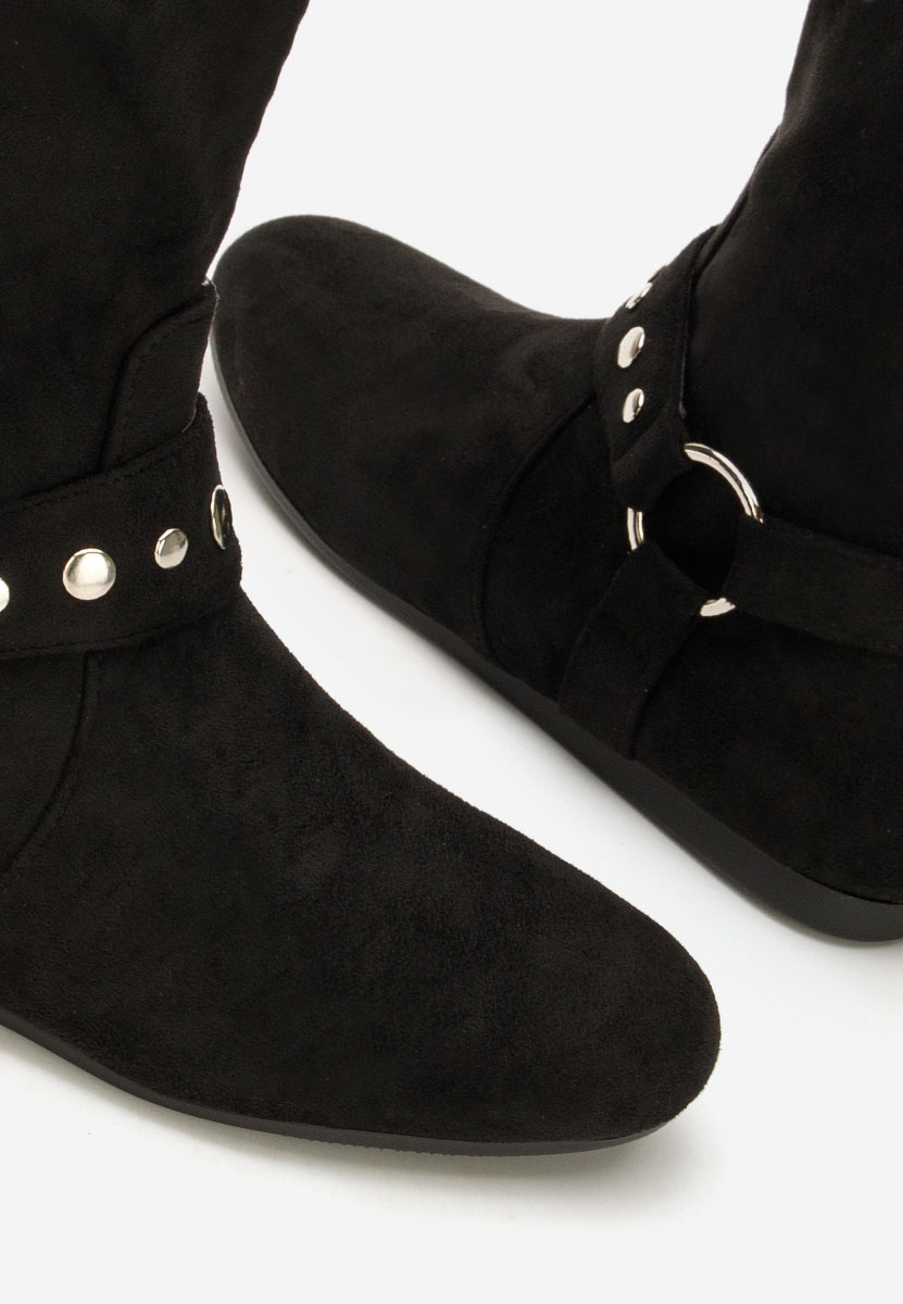 Czarne kozaki damskie Dakisa