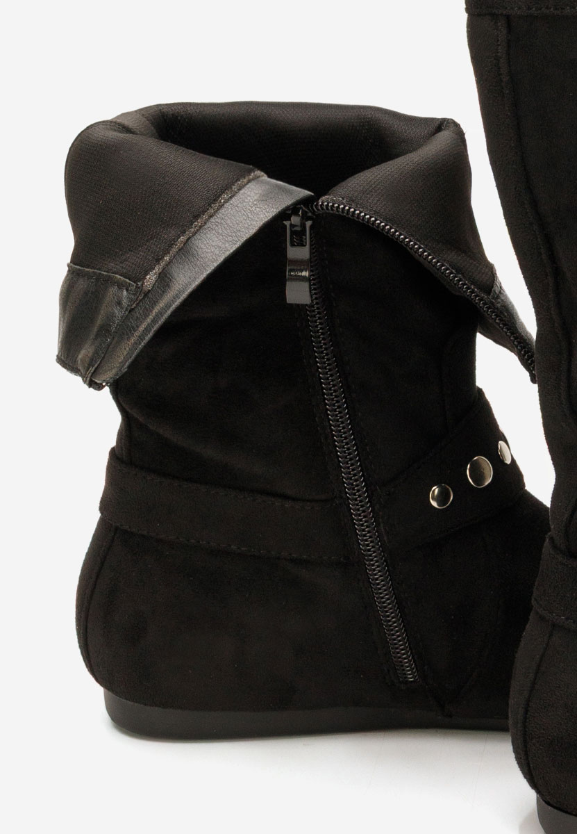 Czarne kozaki damskie Dakisa