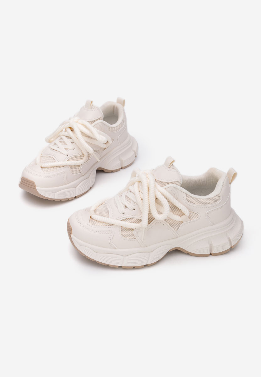 Beżowe sneakersy damskie Savoria Beżowe sneakersy damskie Savoria