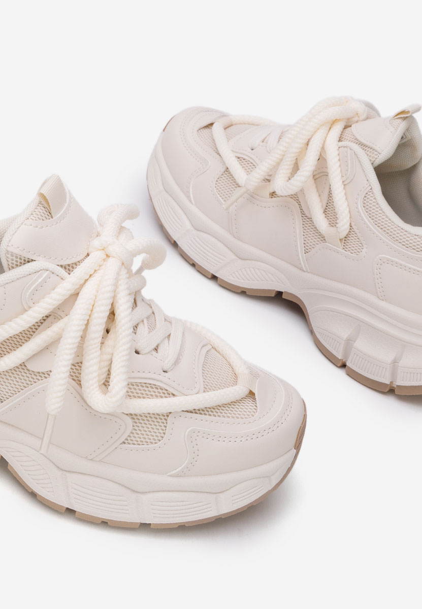 Beżowe sneakersy damskie Savoria Beżowe sneakersy damskie Savoria