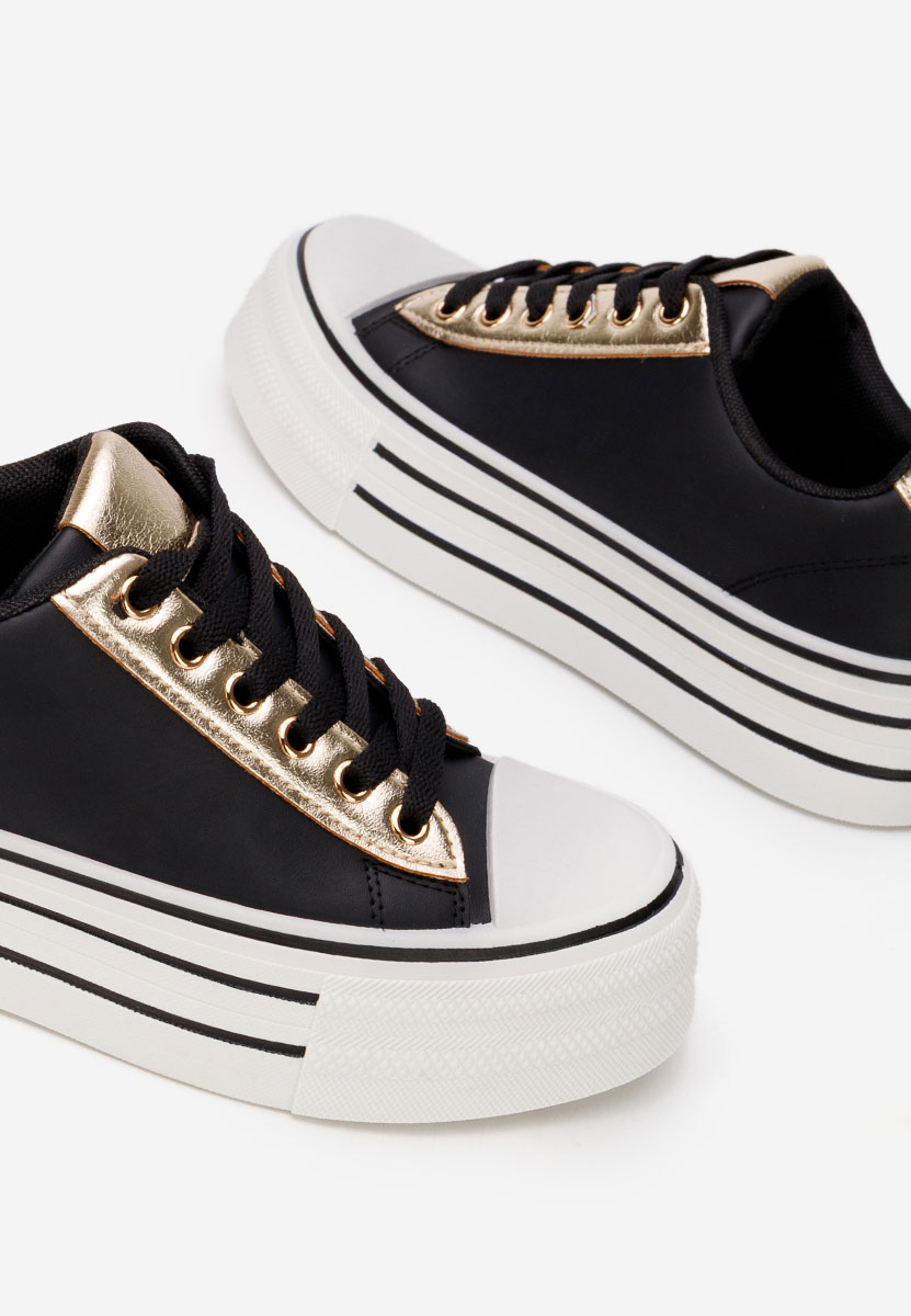 Czarne trampki na platformie Lorraine