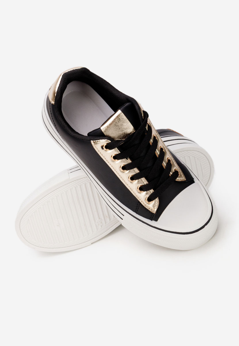 Czarne trampki na platformie Lorraine