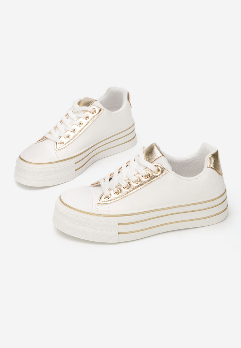 Białe trampki na platformie Lorraine