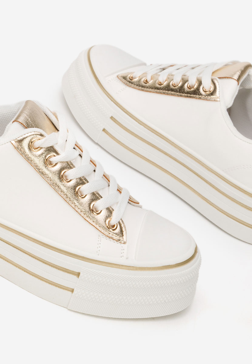 Białe trampki na platformie Lorraine