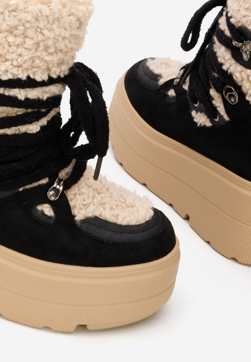 Czarne botki na platformie Norelia