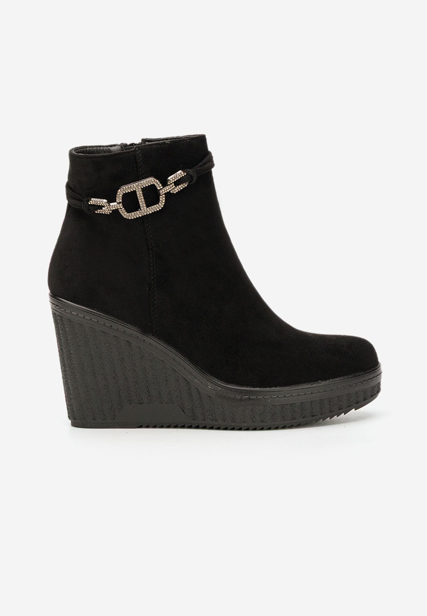 Czarne botki na platformie Charlet V3