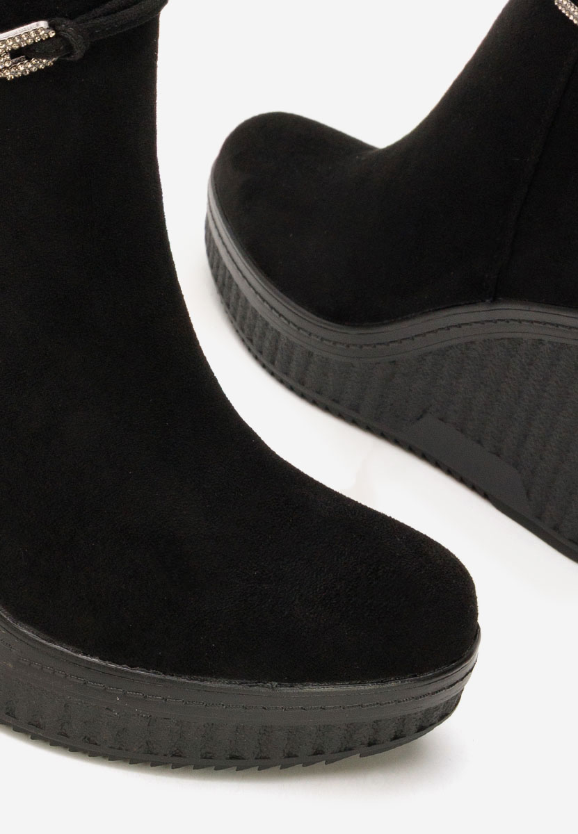 Czarne botki na platformie Charlet V3