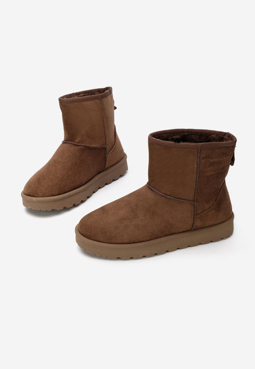 Brązowe botki damskie ocieplane Patty