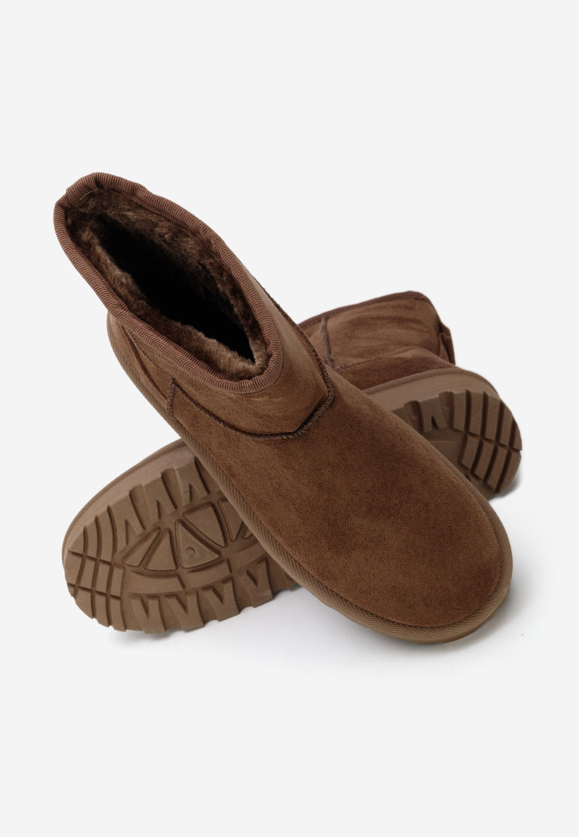 Brązowe botki damskie ocieplane Patty