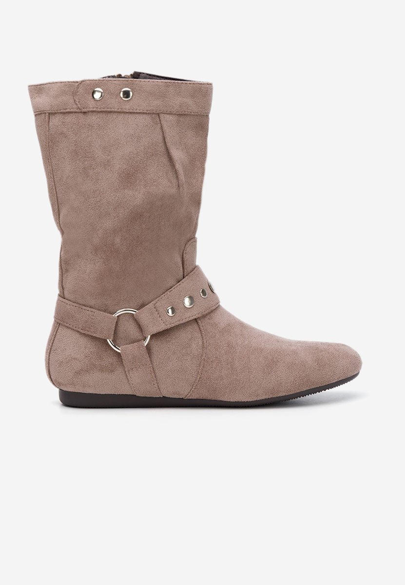 Szare kozaki damskie Dakisa