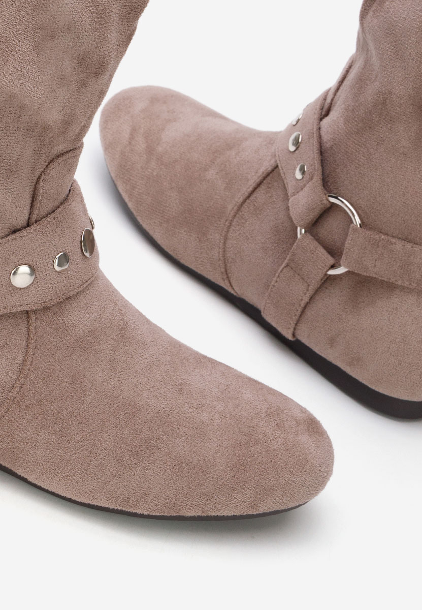 Szare kozaki damskie Dakisa