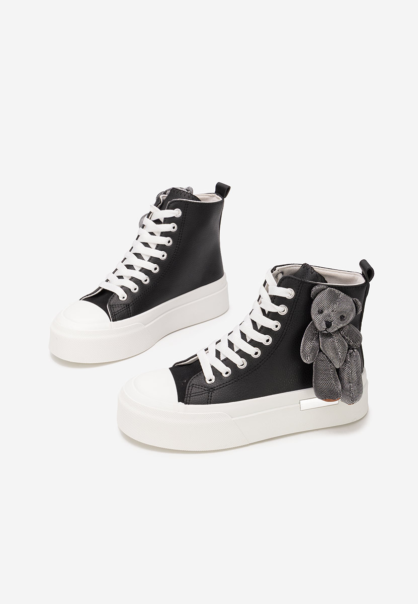 Czarne trampki wysokie damskie Alisea