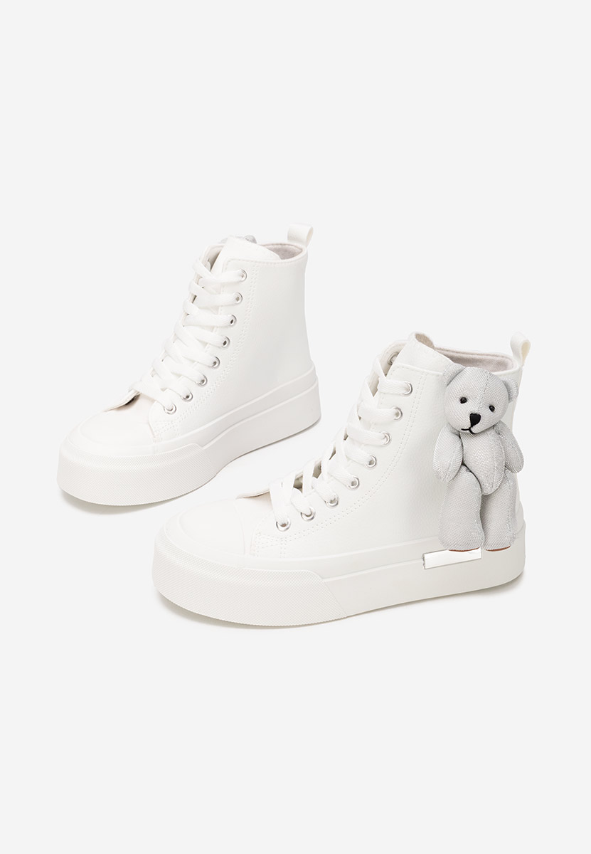 Białe trampki wysokie damskie Alisea