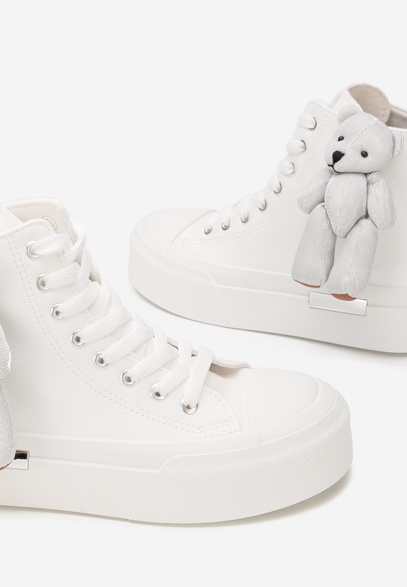 Białe trampki wysokie damskie Alisea