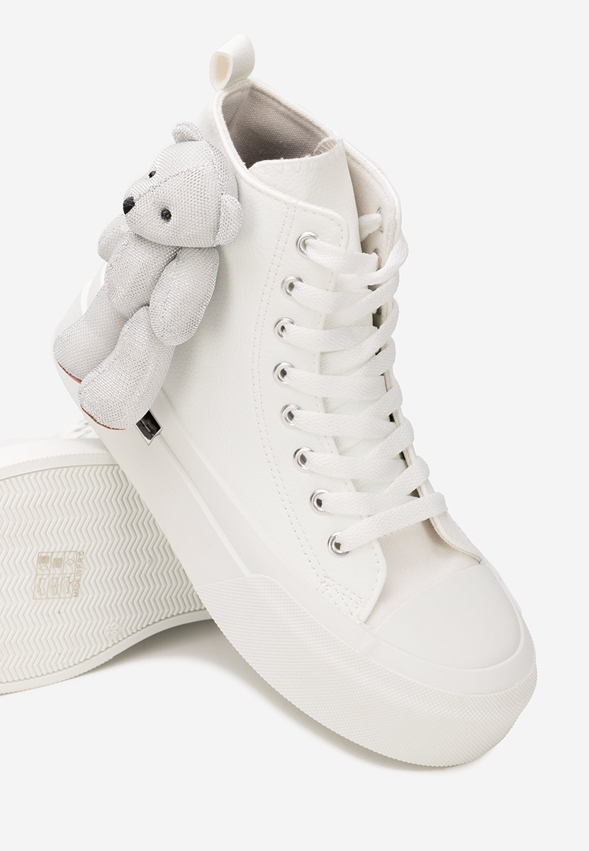 Białe trampki wysokie damskie Alisea